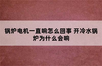 锅炉电机一直响怎么回事 开冷水锅炉为什么会响